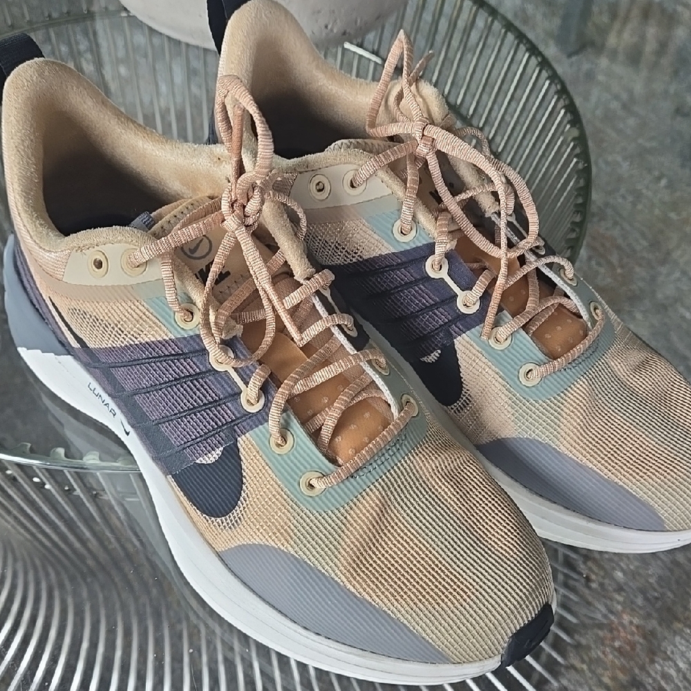 Nike Tan and Gray Athletic Shoes